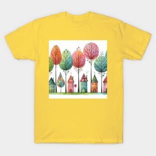 Happy Homes and Whimsical Trees T-Shirt